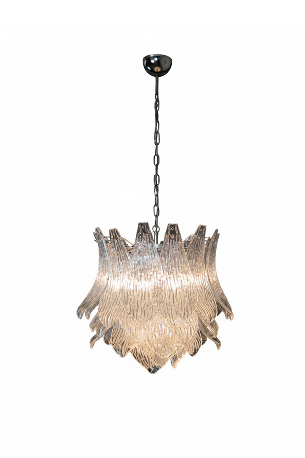 Murano Ripple Leaf Glass Chandelier