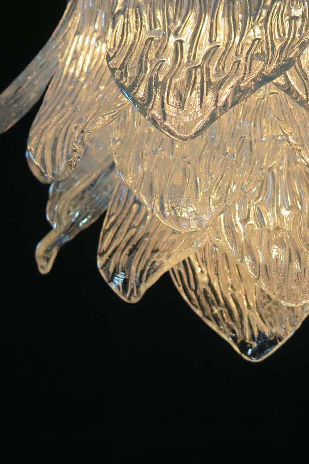 Murano Ripple Leaf Glass Chandelier