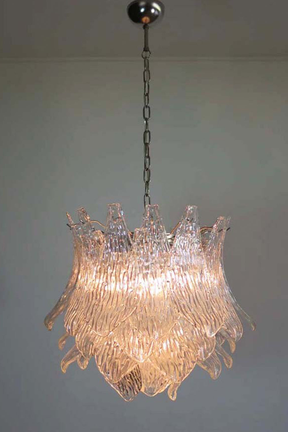 Murano Ripple Leaf Glass Chandelier