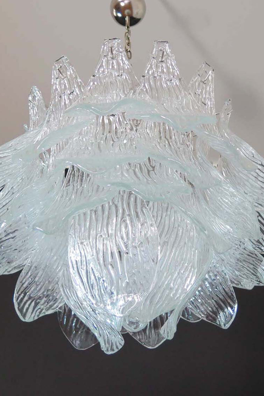 Murano Ripple Leaf Glass Chandelier