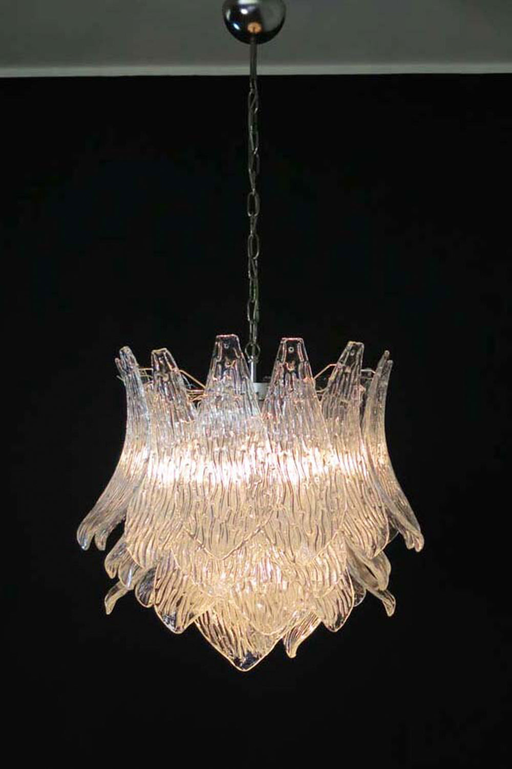 Murano Ripple Leaf Glass Chandelier