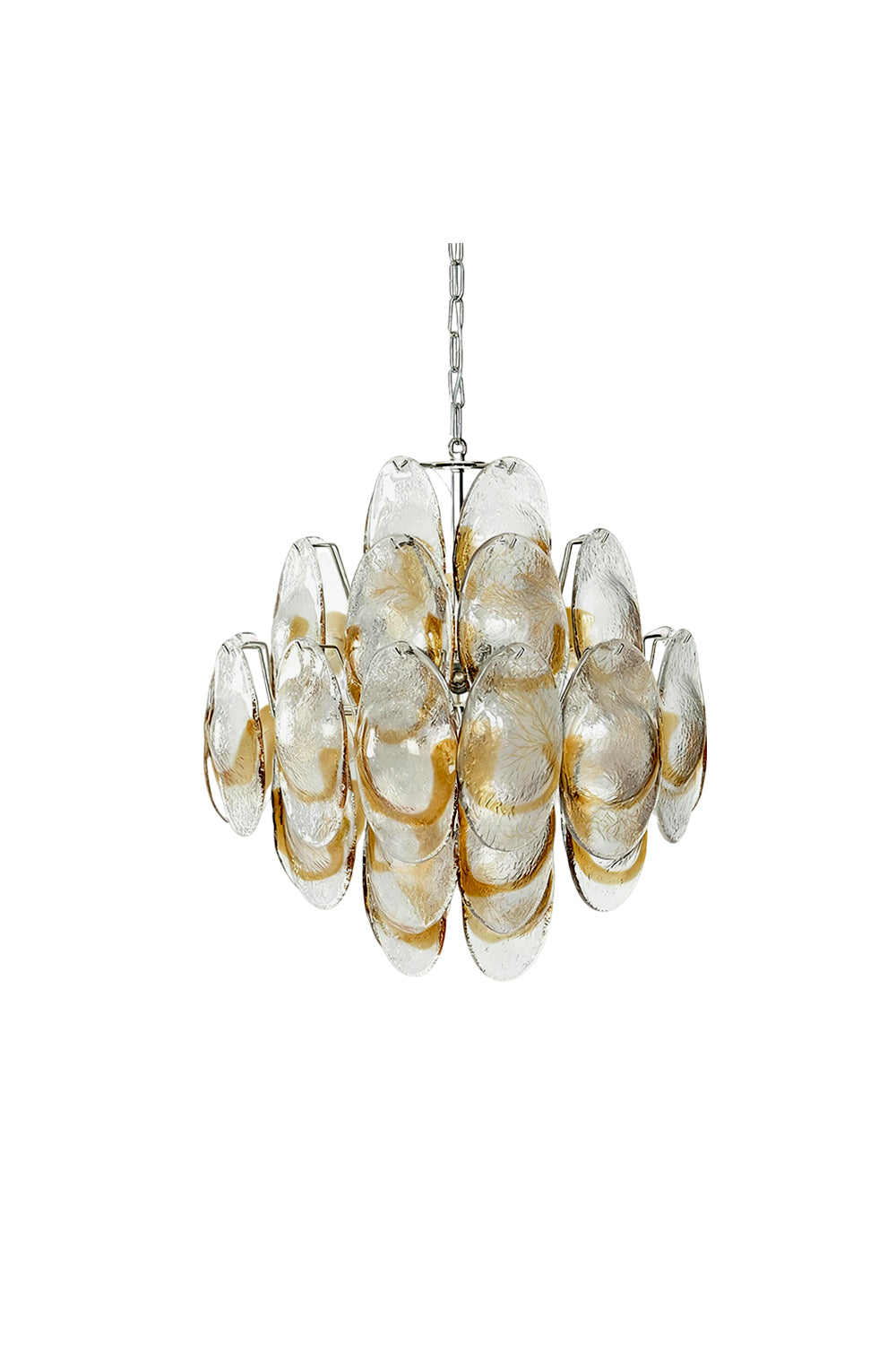 Murano Shell-Shaped Glass Chandelier