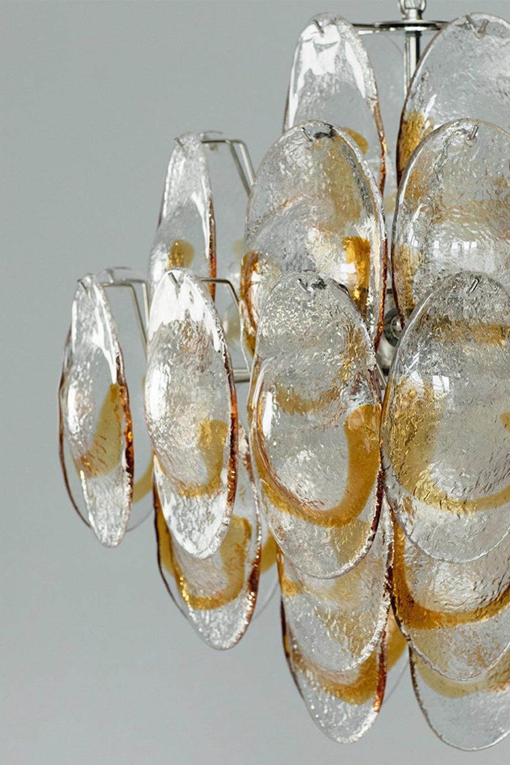 Murano Shell-Shaped Glass Chandelier