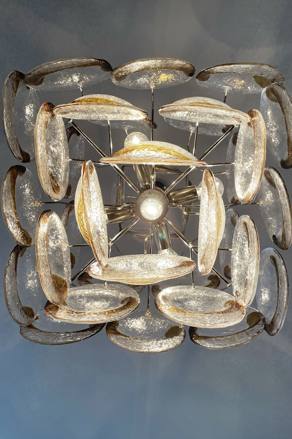 Murano Shell-Shaped Glass Chandelier
