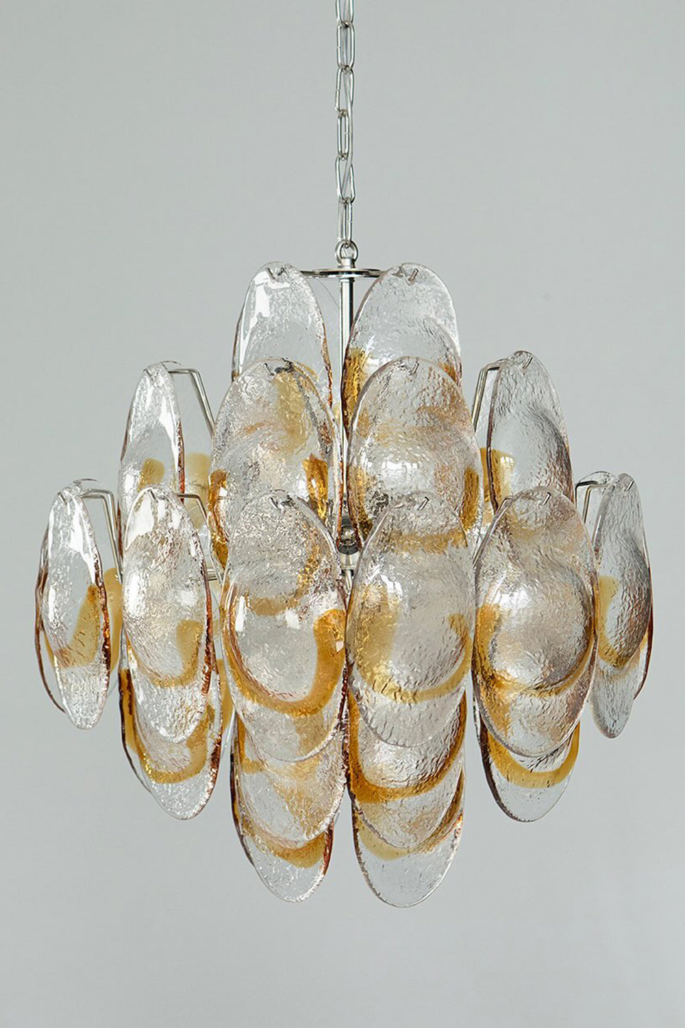 Murano Shell-Shaped Glass Chandelier