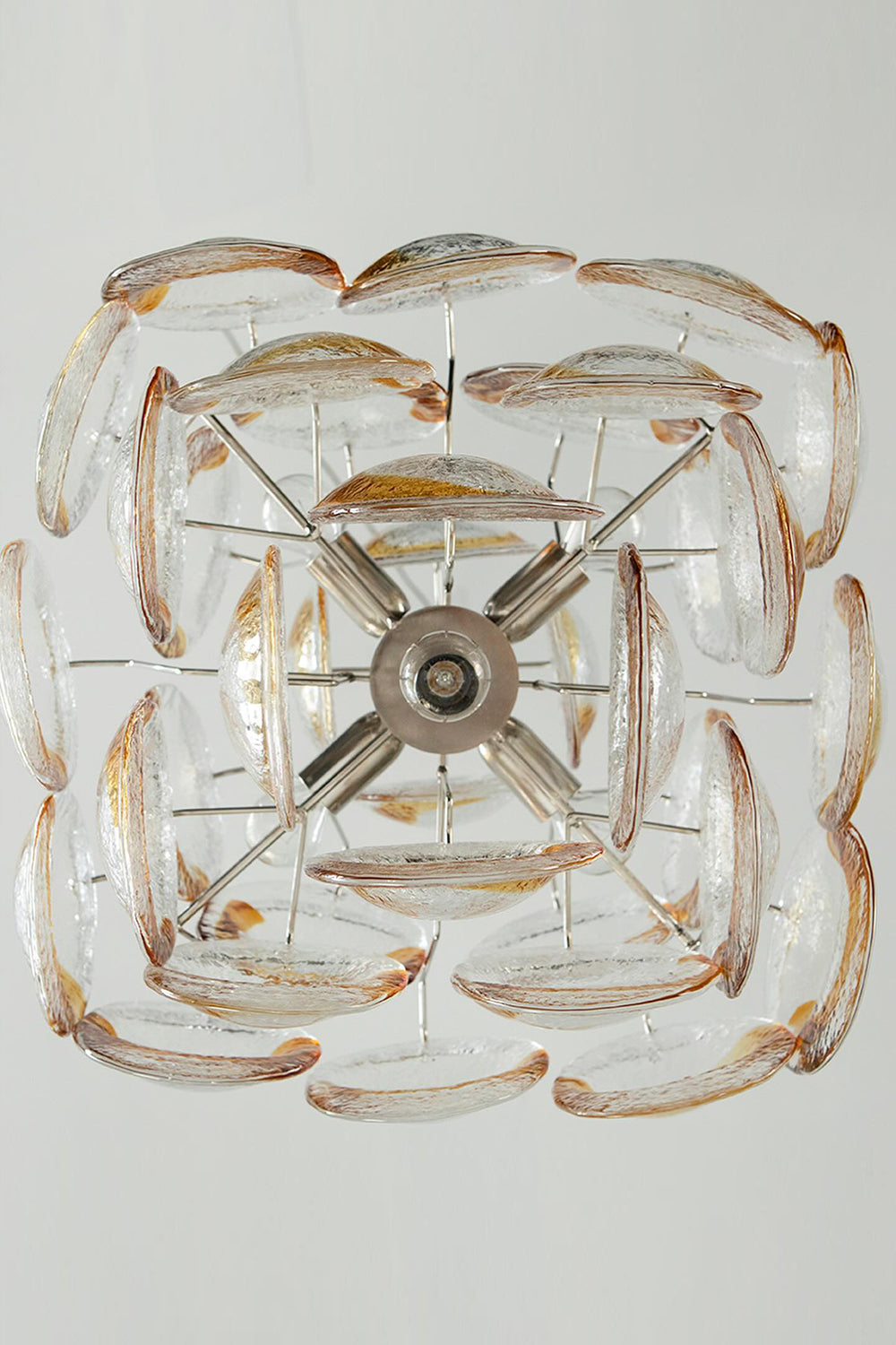 Murano Shell-Shaped Glass Chandelier