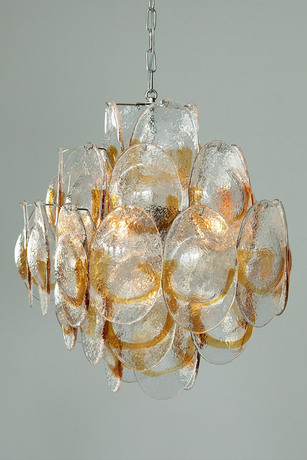 Murano Shell-Shaped Glass Chandelier