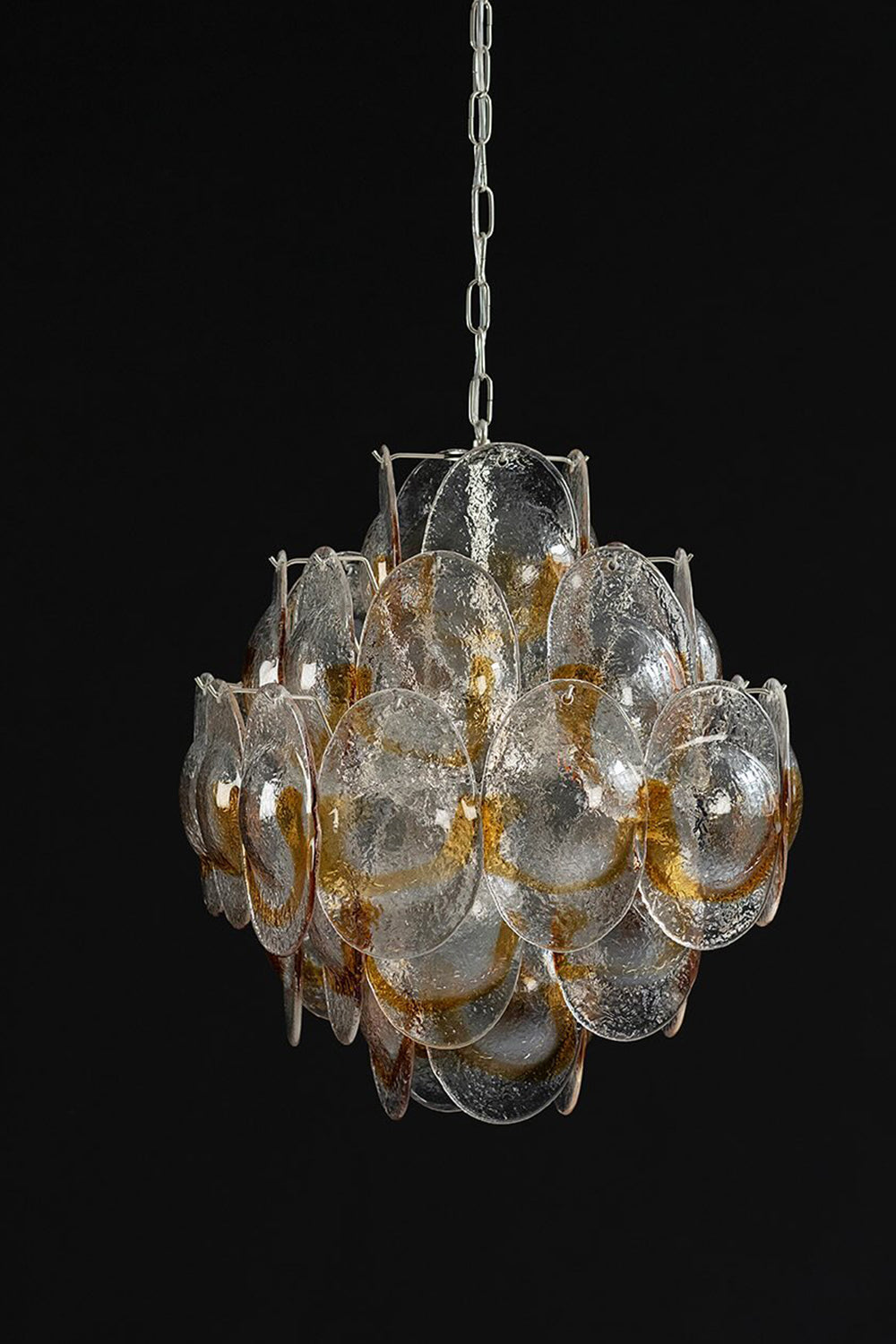 Murano Shell-Shaped Glass Chandelier