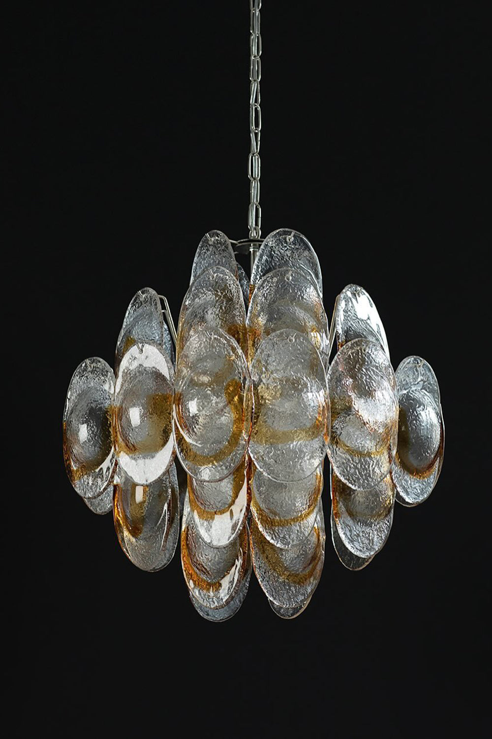 Murano Shell-Shaped Glass Chandelier