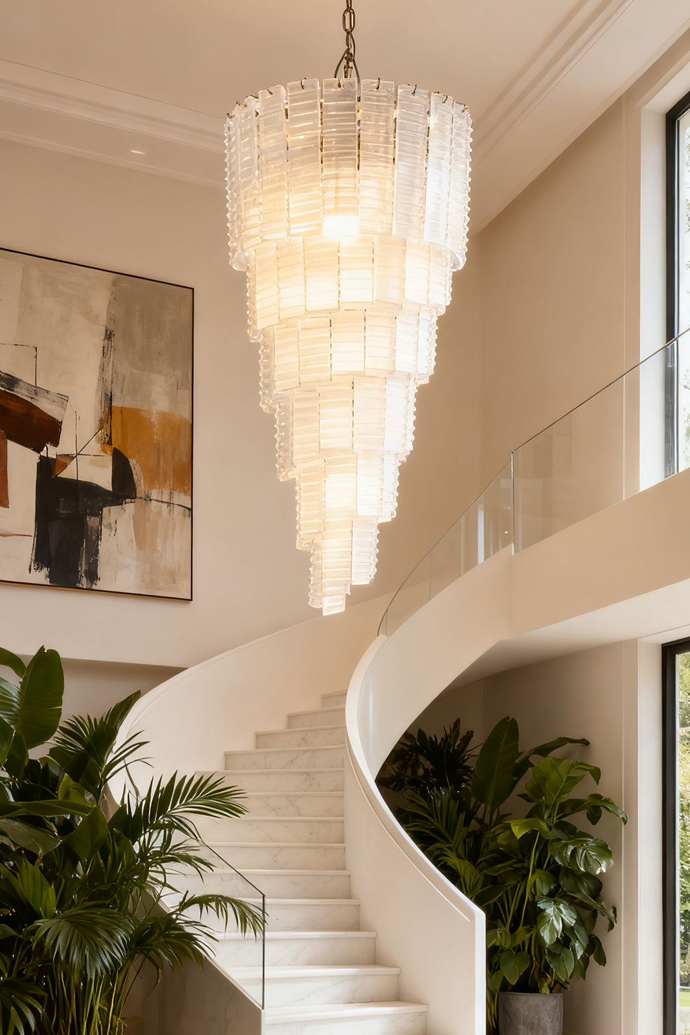 Murano Spiral Chandelier