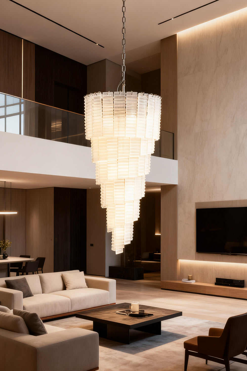 Murano Spiral Chandelier