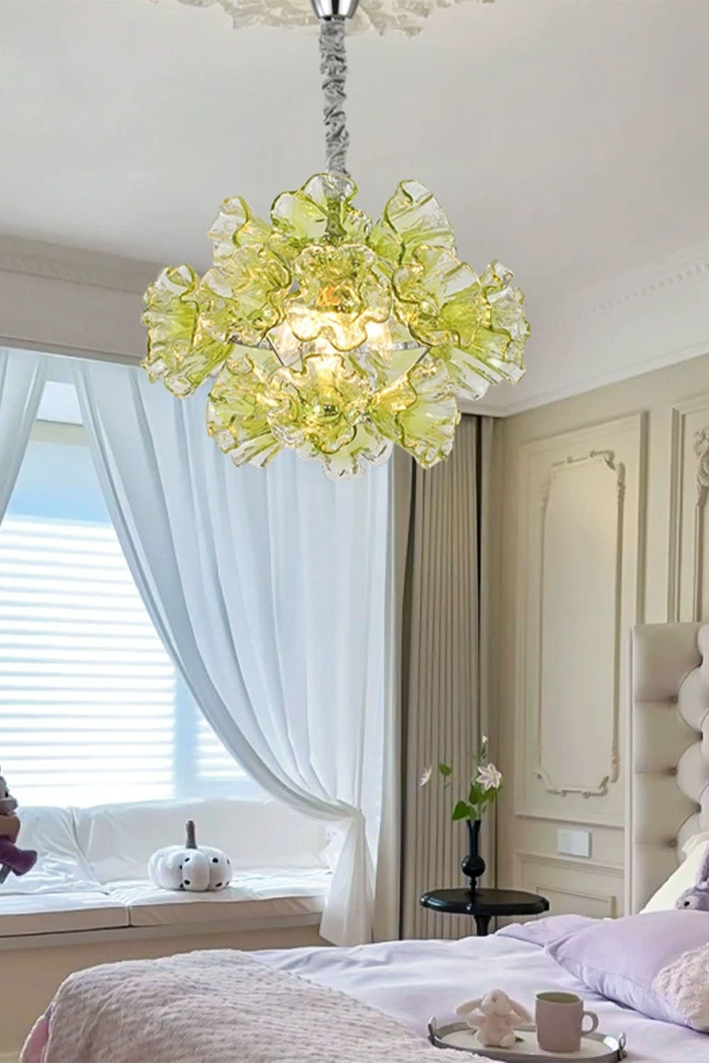 Murano flower-shaped Glass Chandelier