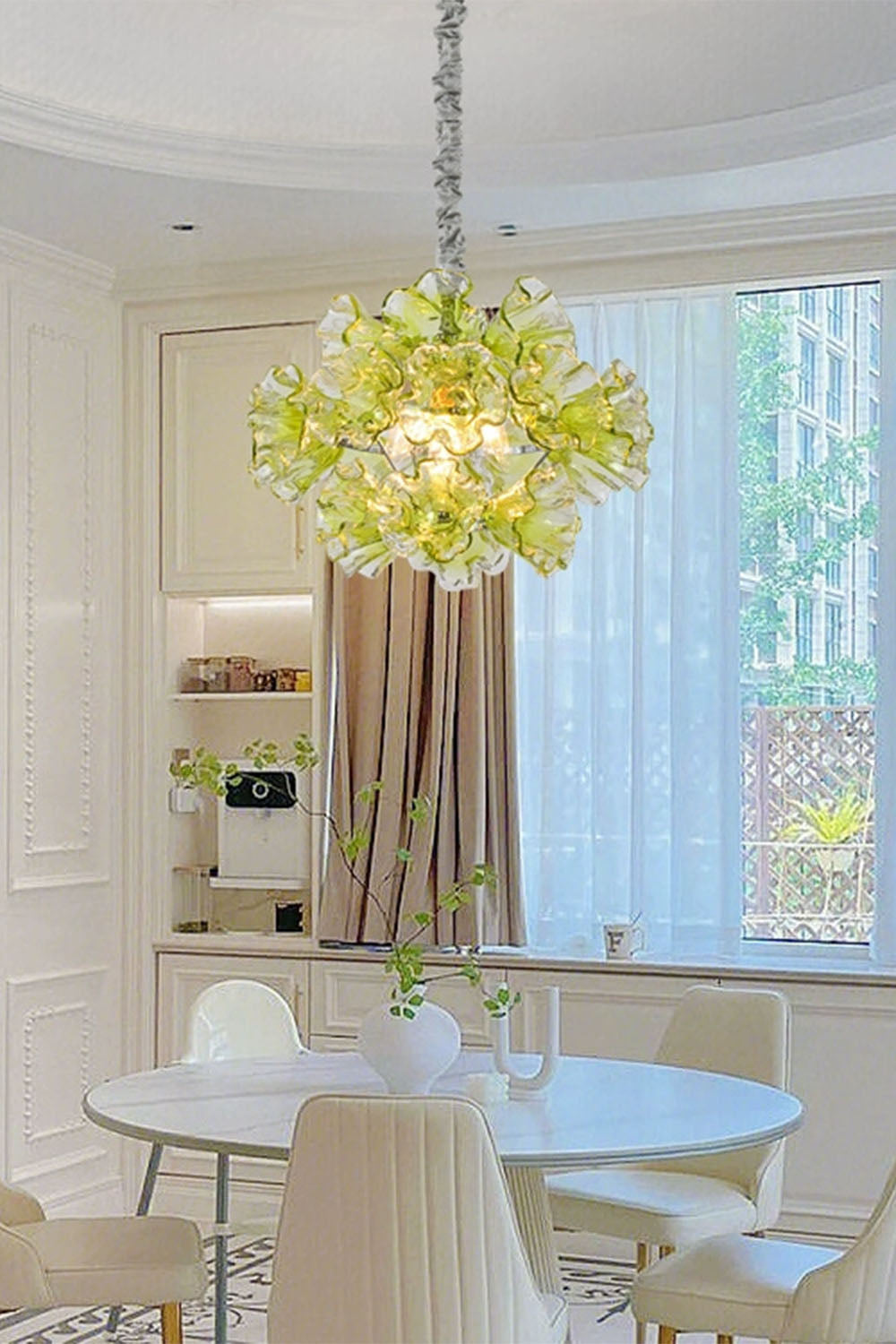 Murano flower-shaped Glass Chandelier