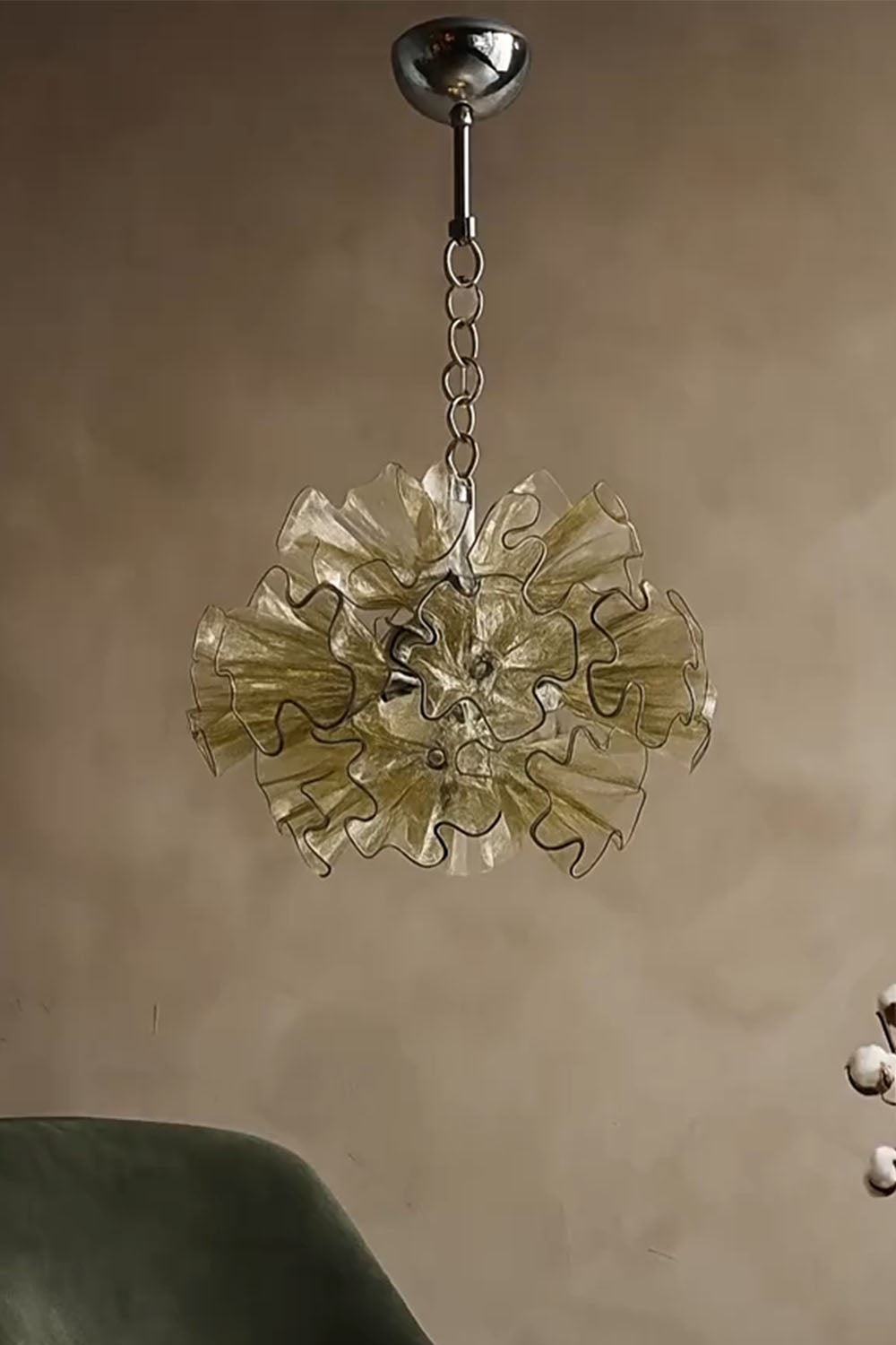 Murano flower-shaped Glass Chandelier