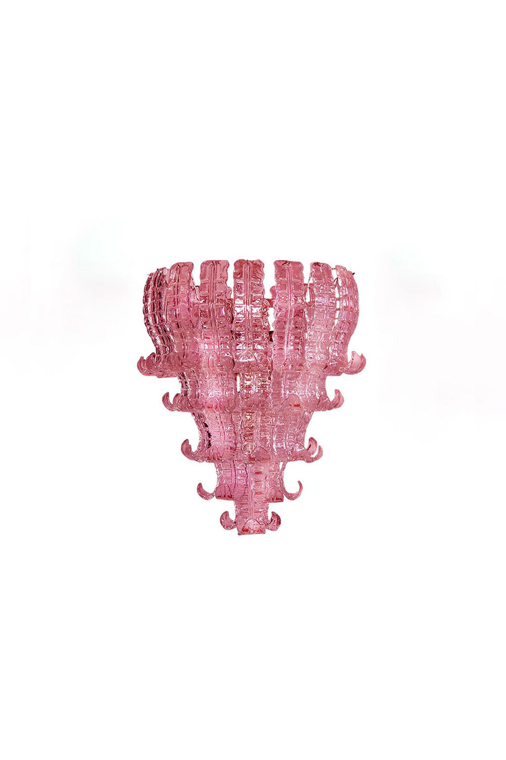 Murano pink glass Felci chandelier