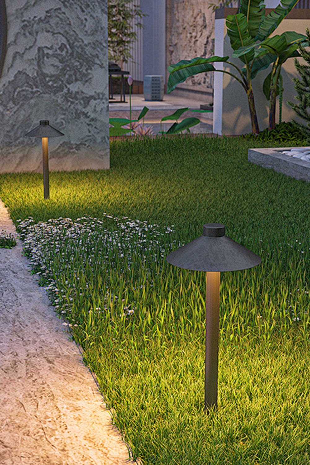 Mushroom Acrylic Outdoor Floor Lamp