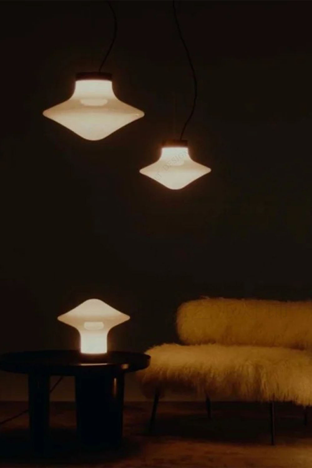 Mushroom Glass Pendant Light