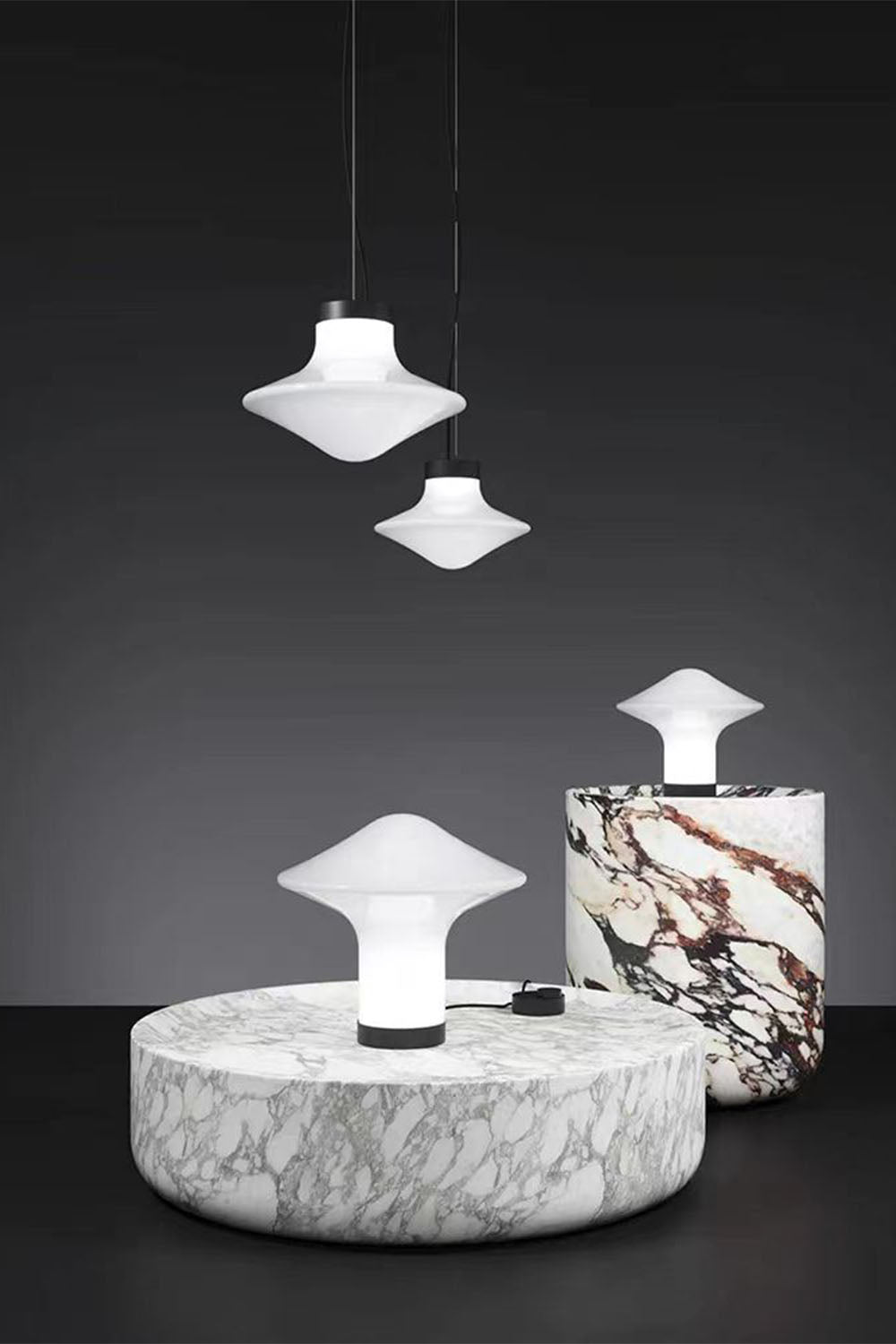Mushroom Glass Table Lamp