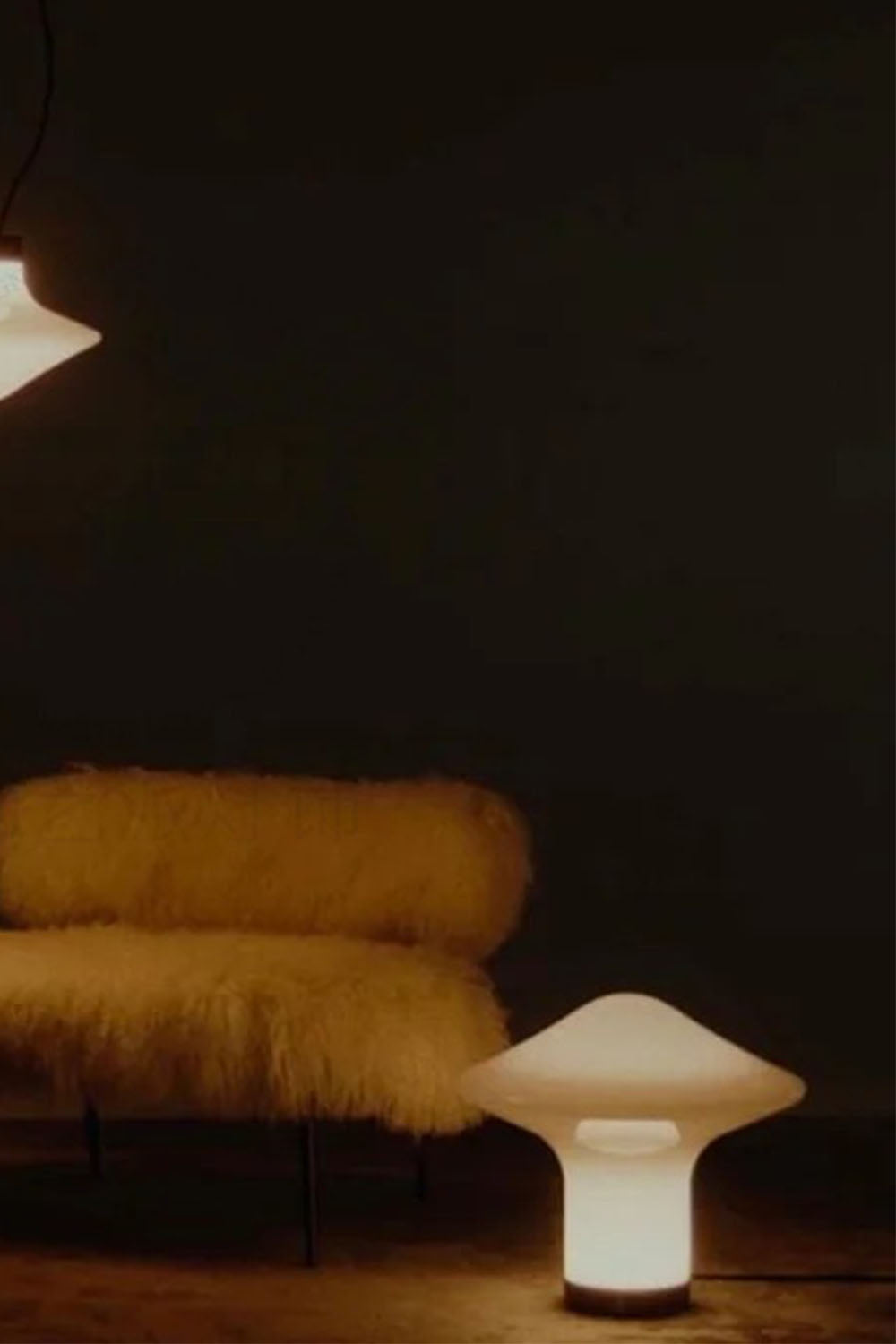 Mushroom Glass Table Lamp