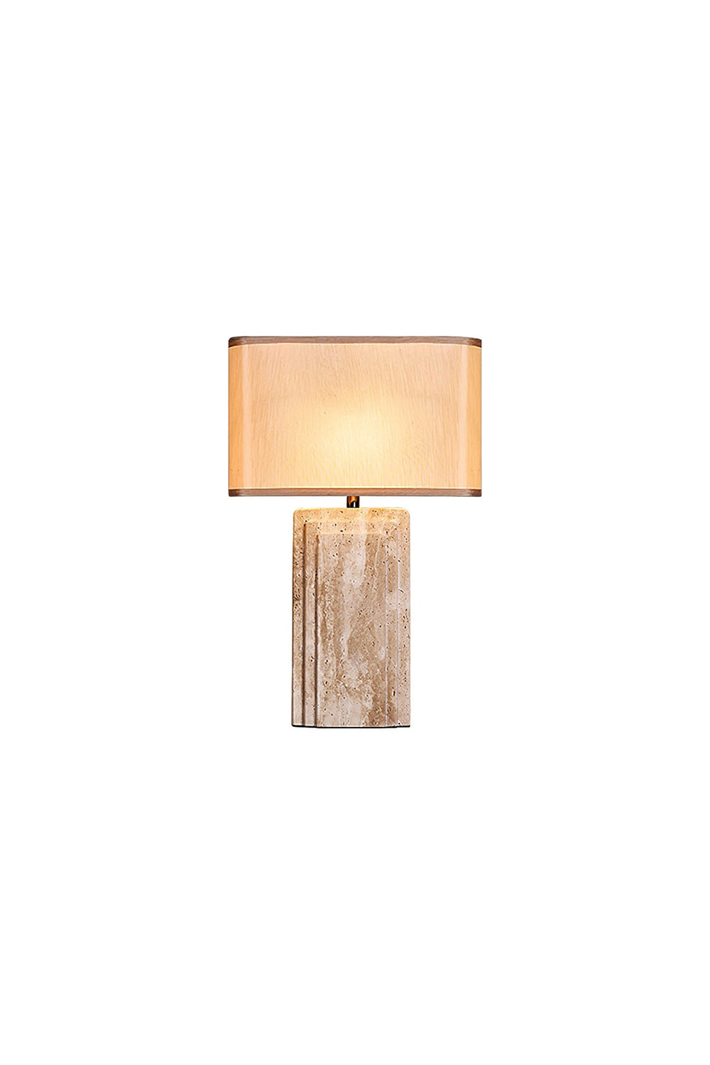 Natural Travertine Table Lamp