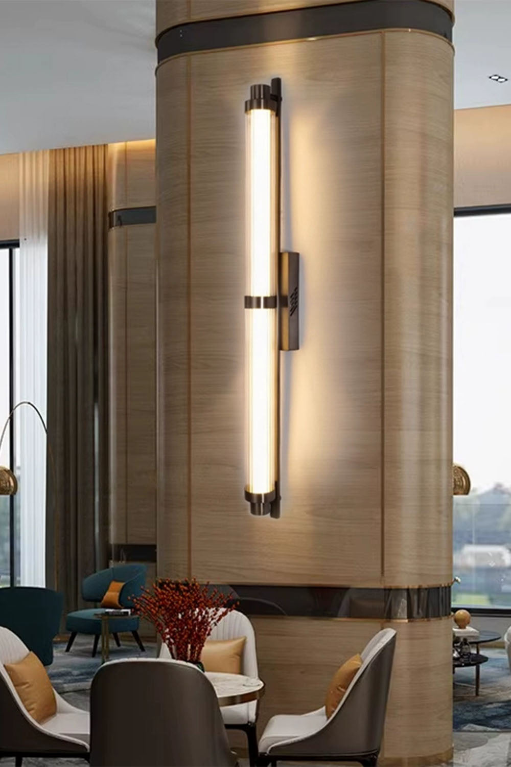 New Chinese Style Tube Wall Lamp