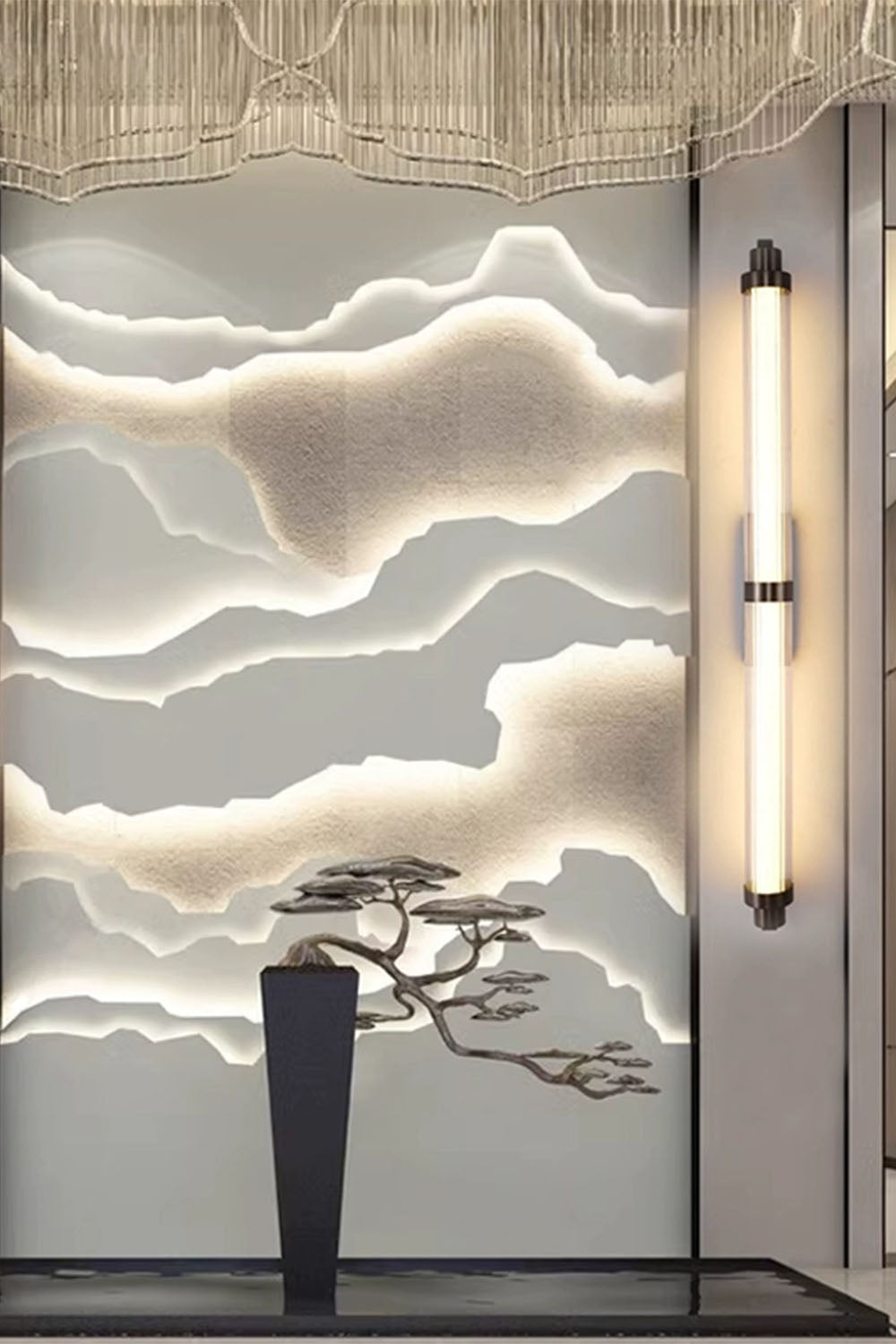 New Chinese Style Tube Wall Lamp
