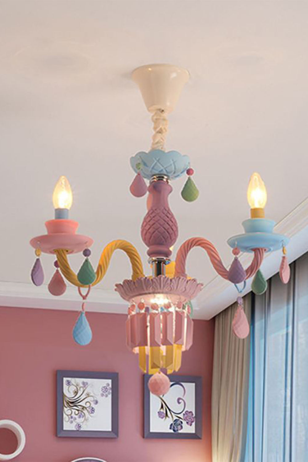 New Macaron Children's Candle Chandelier