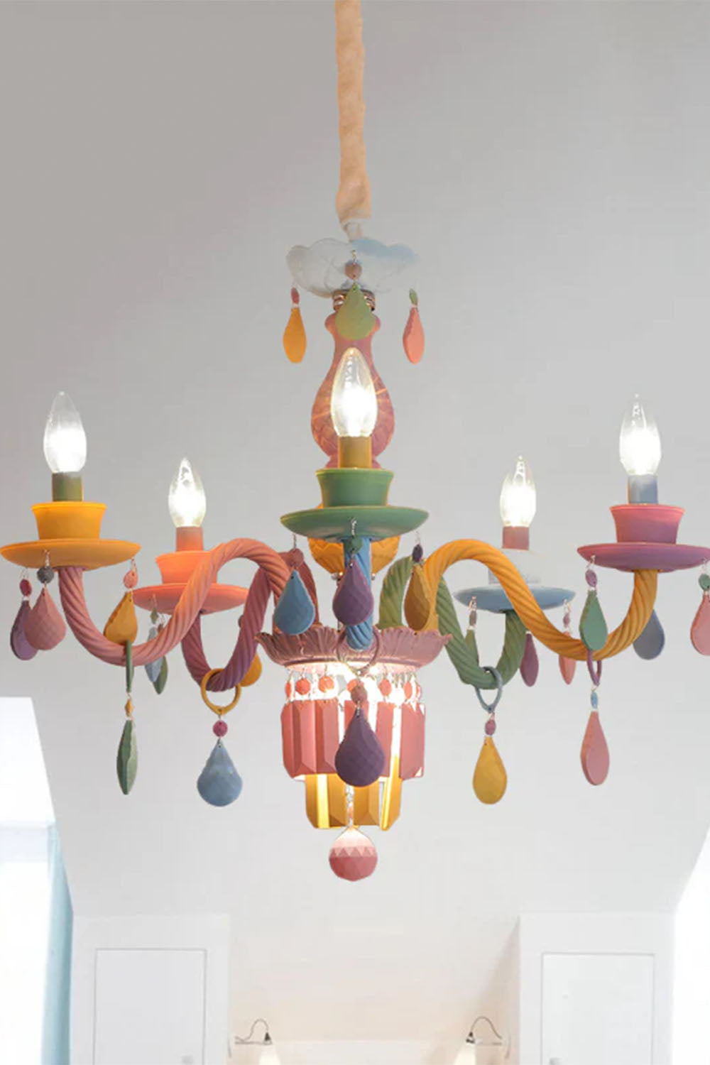 New Macaron Children's Candle Chandelier