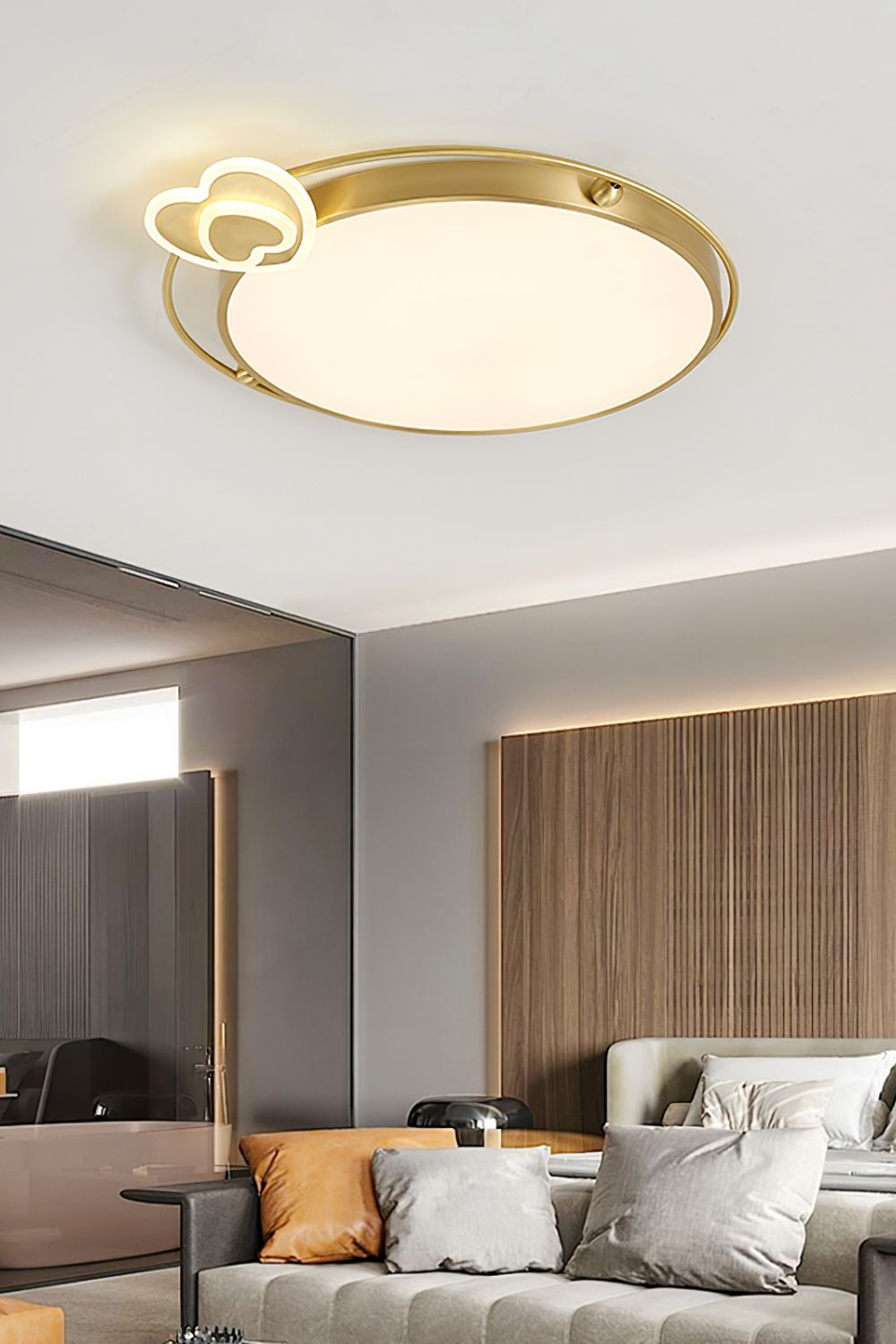 Brass Olin Heart Ceiling Lamp