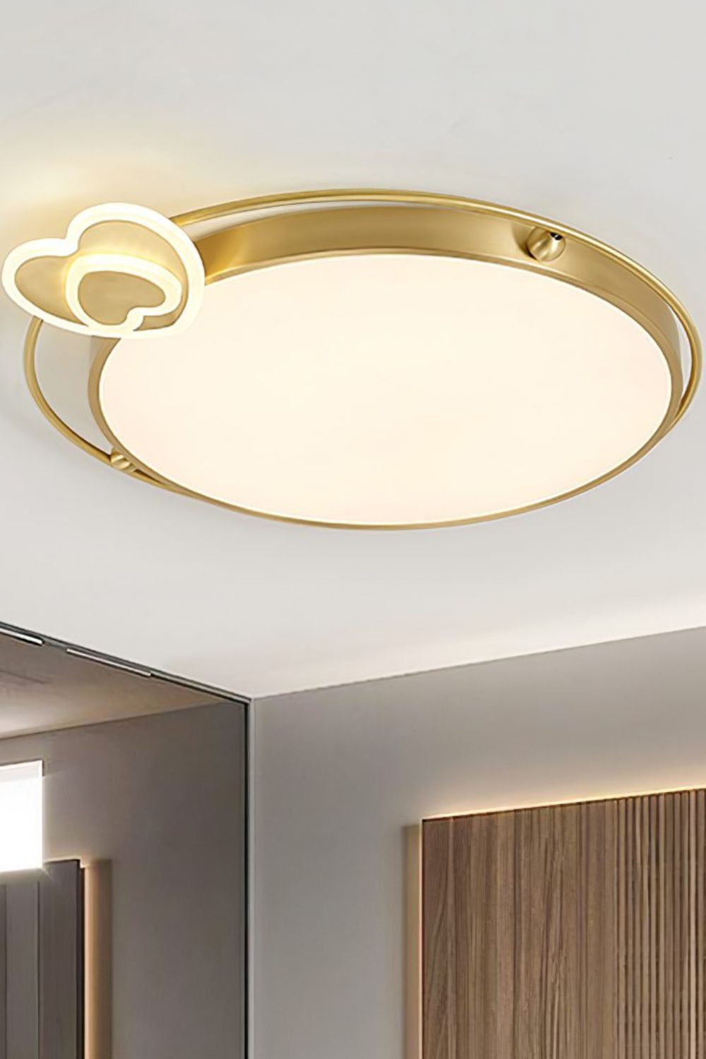 Brass Olin Heart Ceiling Lamp