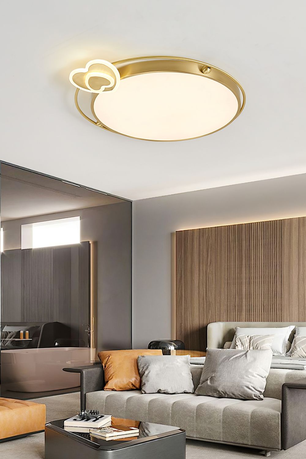 Brass Olin Heart Ceiling Lamp