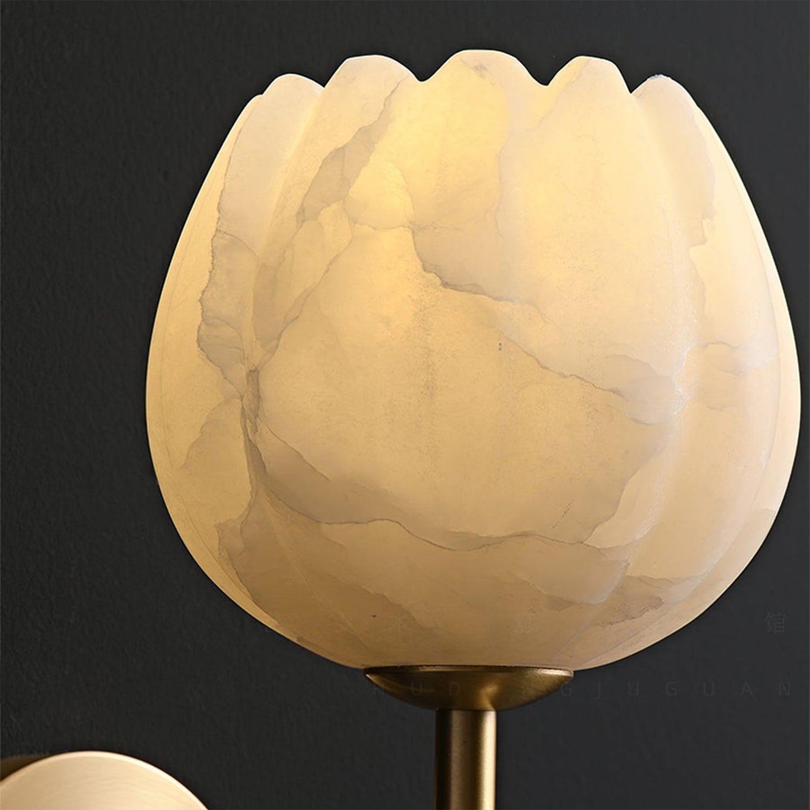 Hand-Carved Alabaster Blossoms