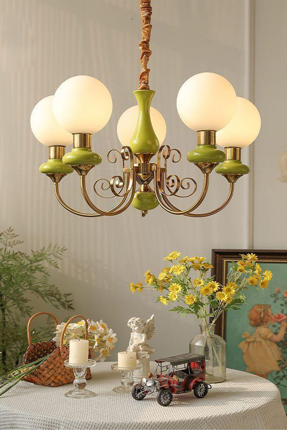 Onyx Glass Chandelier