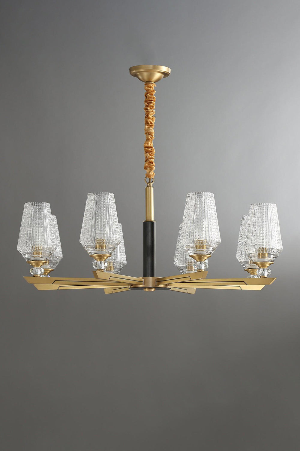 Orrefors Brass Chandelier - SamuLighting