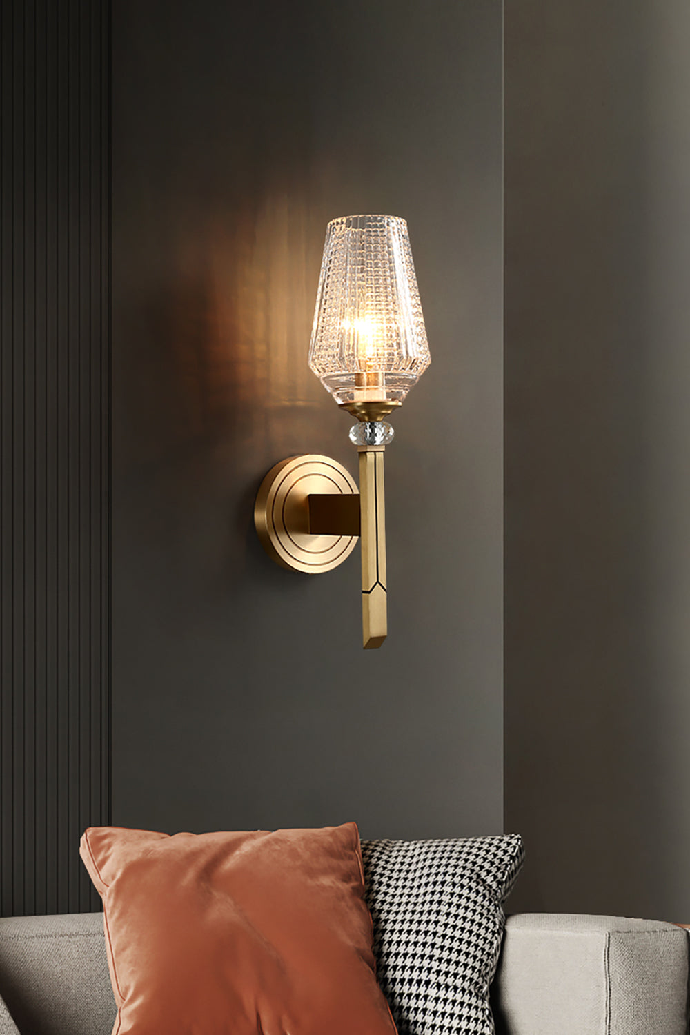 Orrefors Brass Wall Lamp - SamuLighting