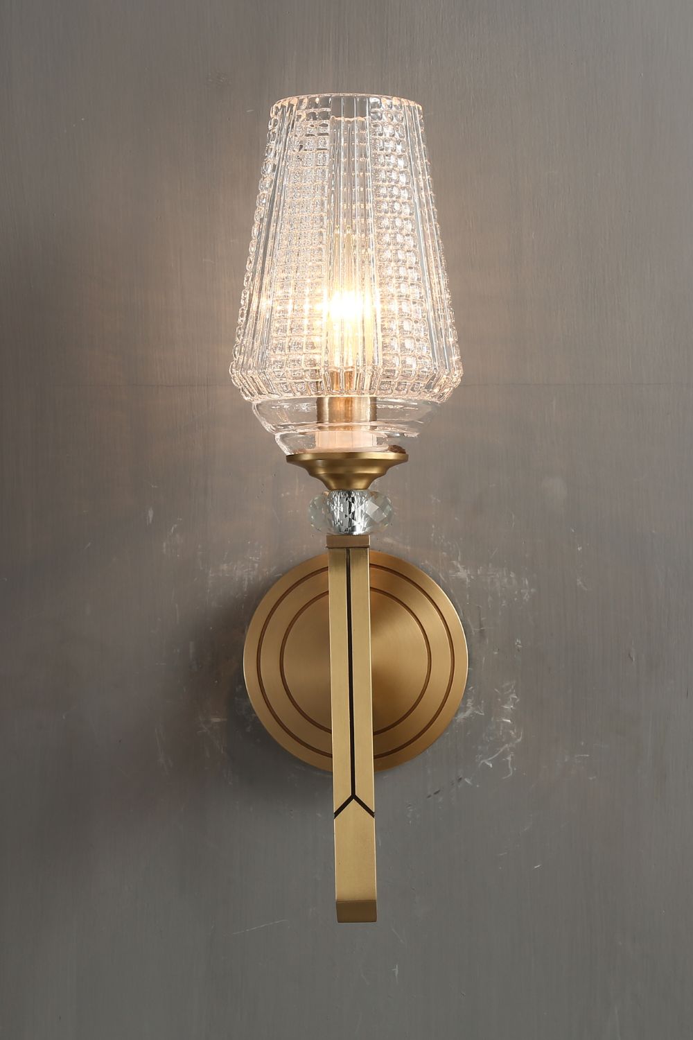 Orrefors Brass Wall Lamp - SamuLighting