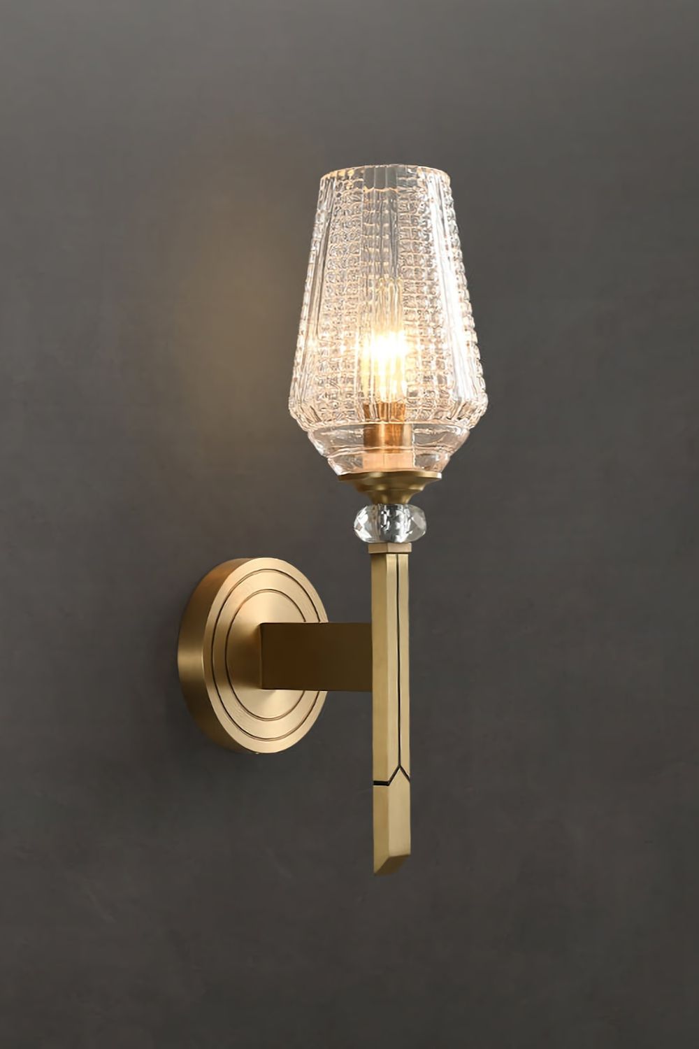 Orrefors Brass Wall Lamp - SamuLighting