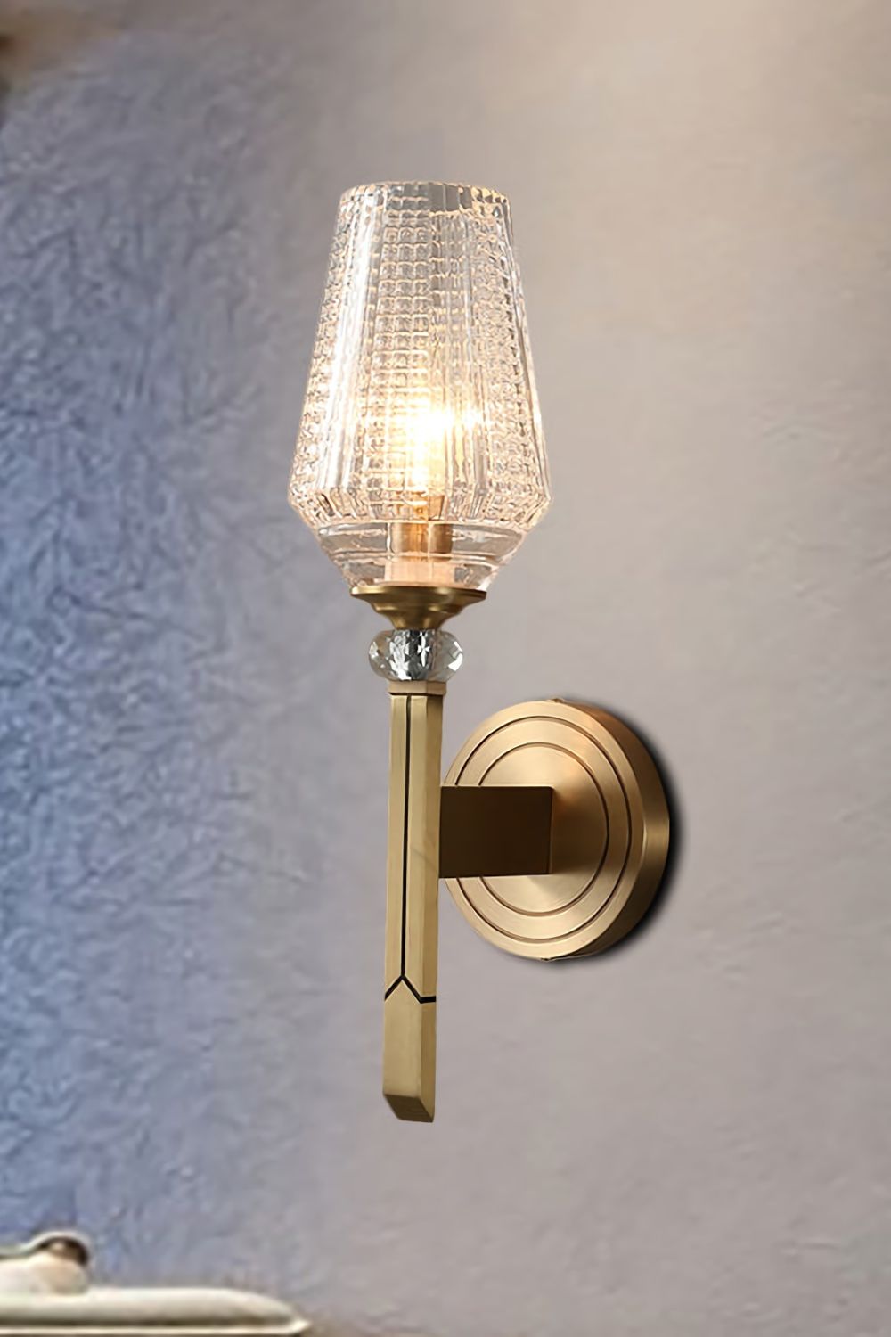 Orrefors Brass Wall Lamp - SamuLighting