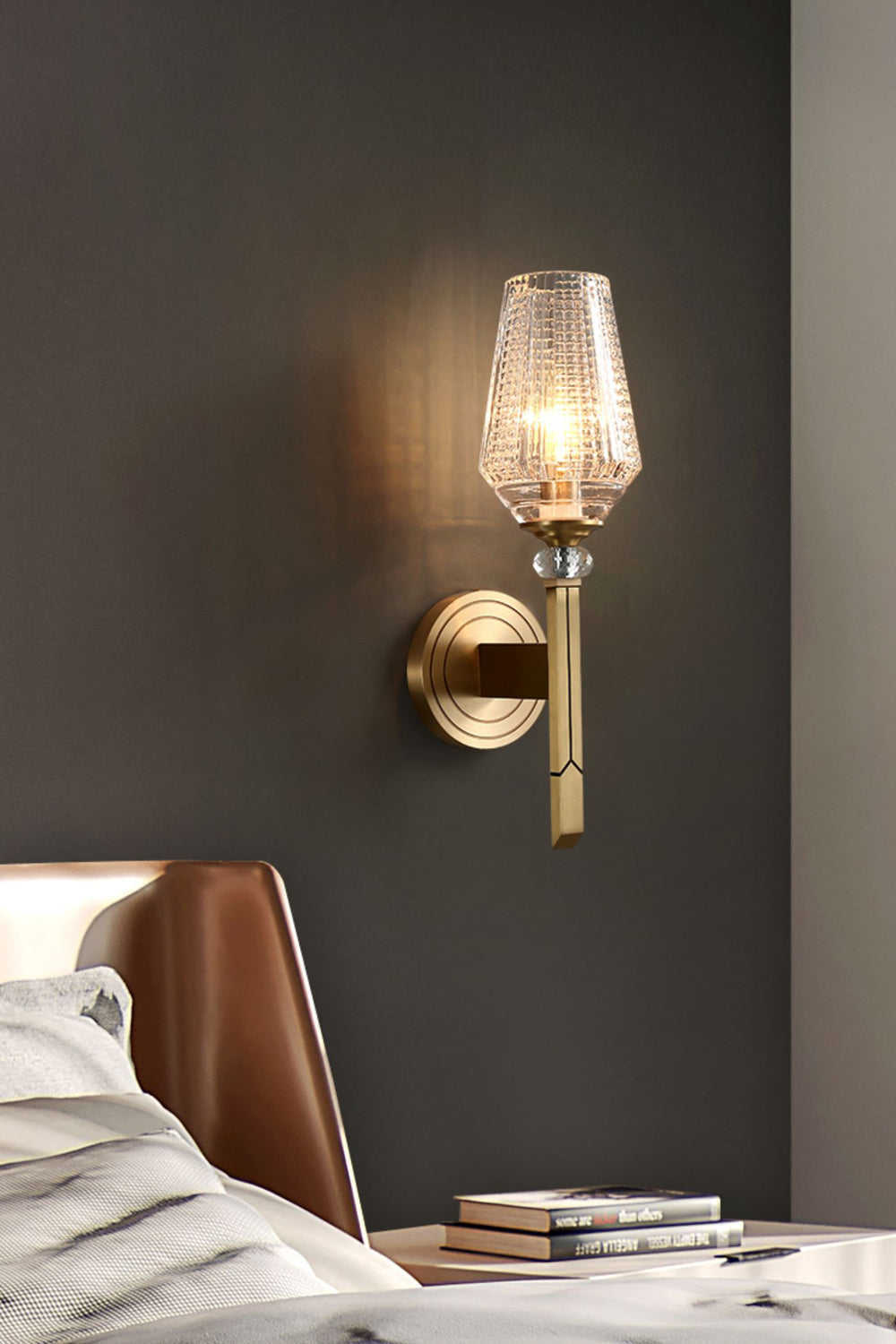 Orrefors Brass Wall Lamp - SamuLighting