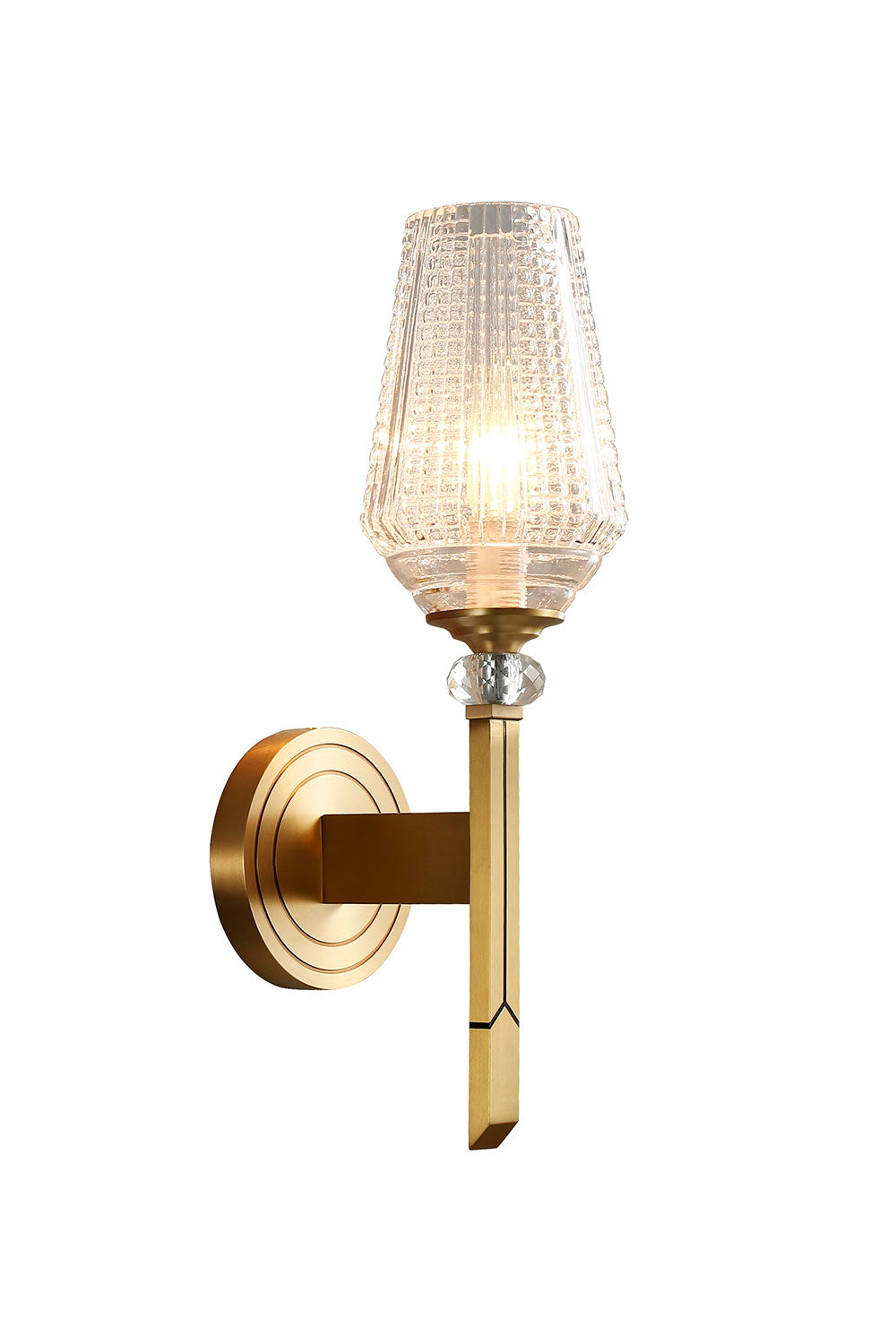 Orrefors Brass Wall Lamp - SamuLighting