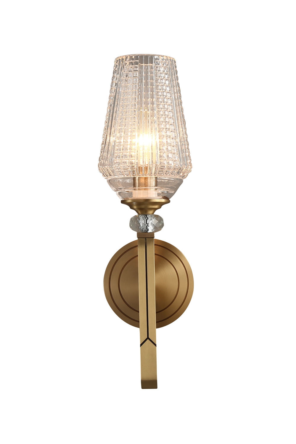 Orrefors Brass Wall Lamp - SamuLighting