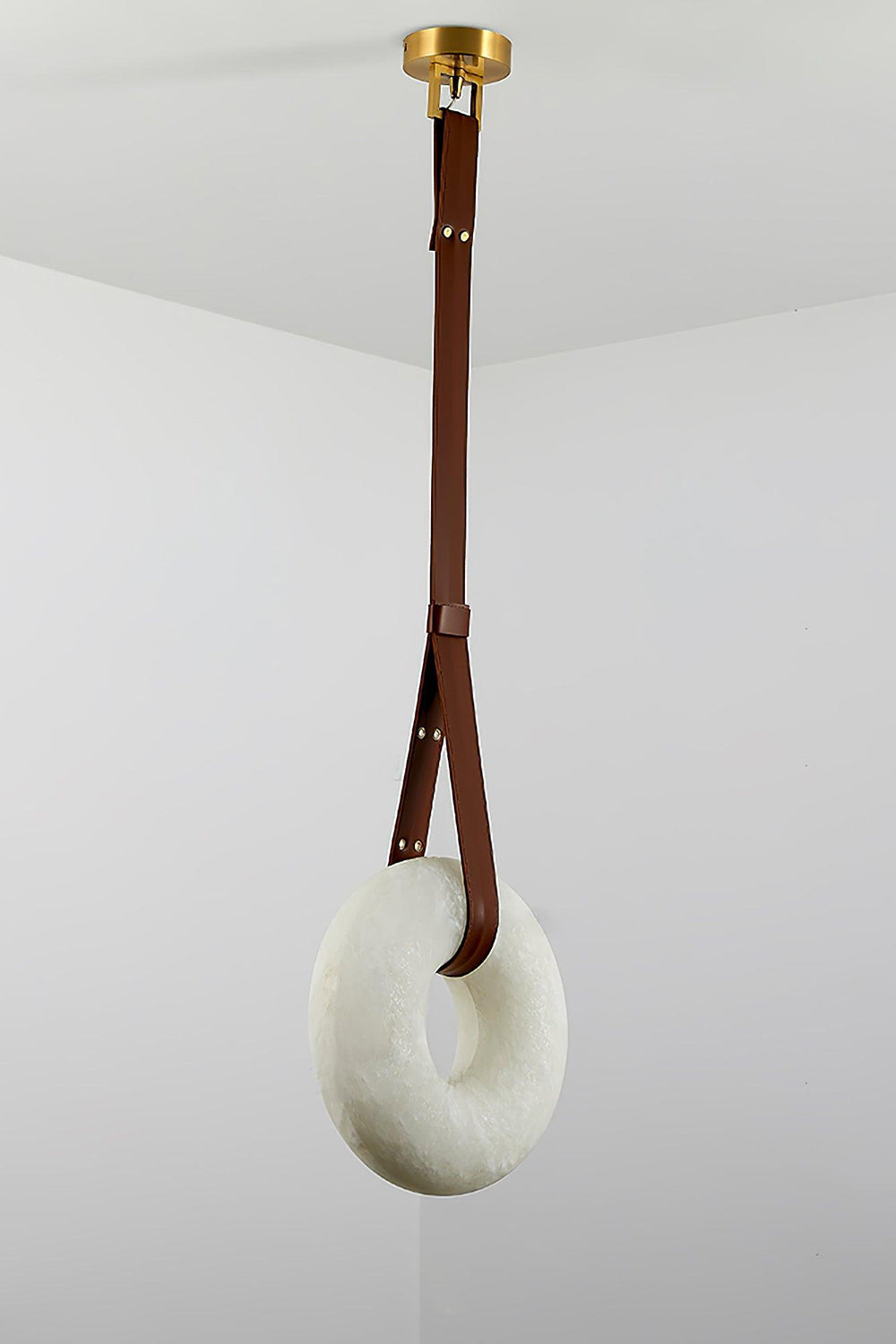Alabaster round Pendant Light