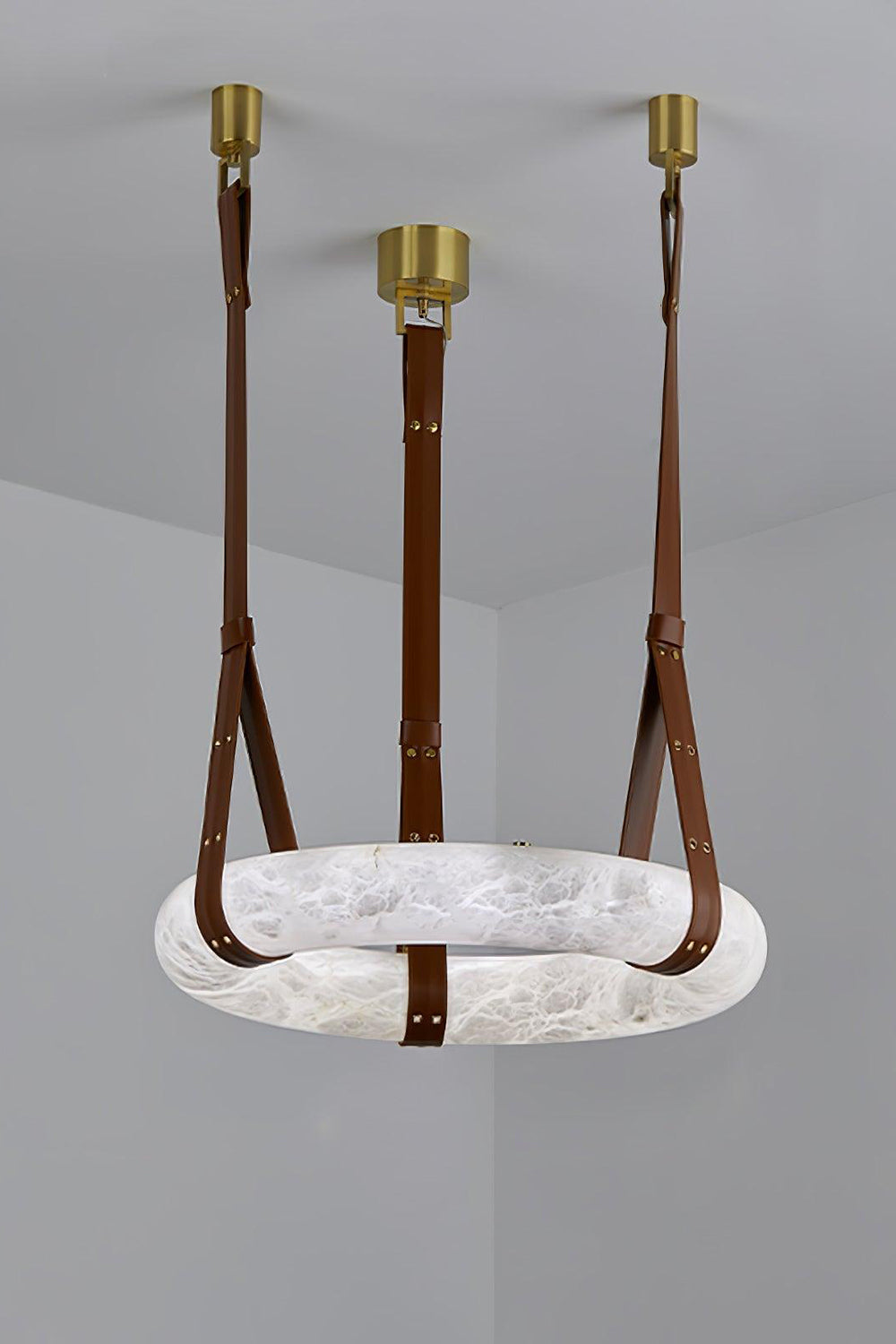 Alabaster round Pendant Light