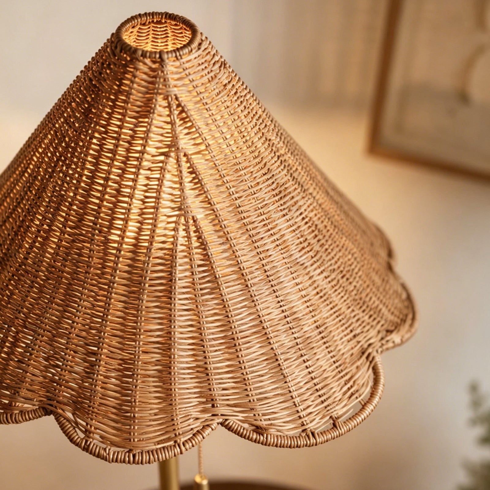 Scalloped Rattan Shade