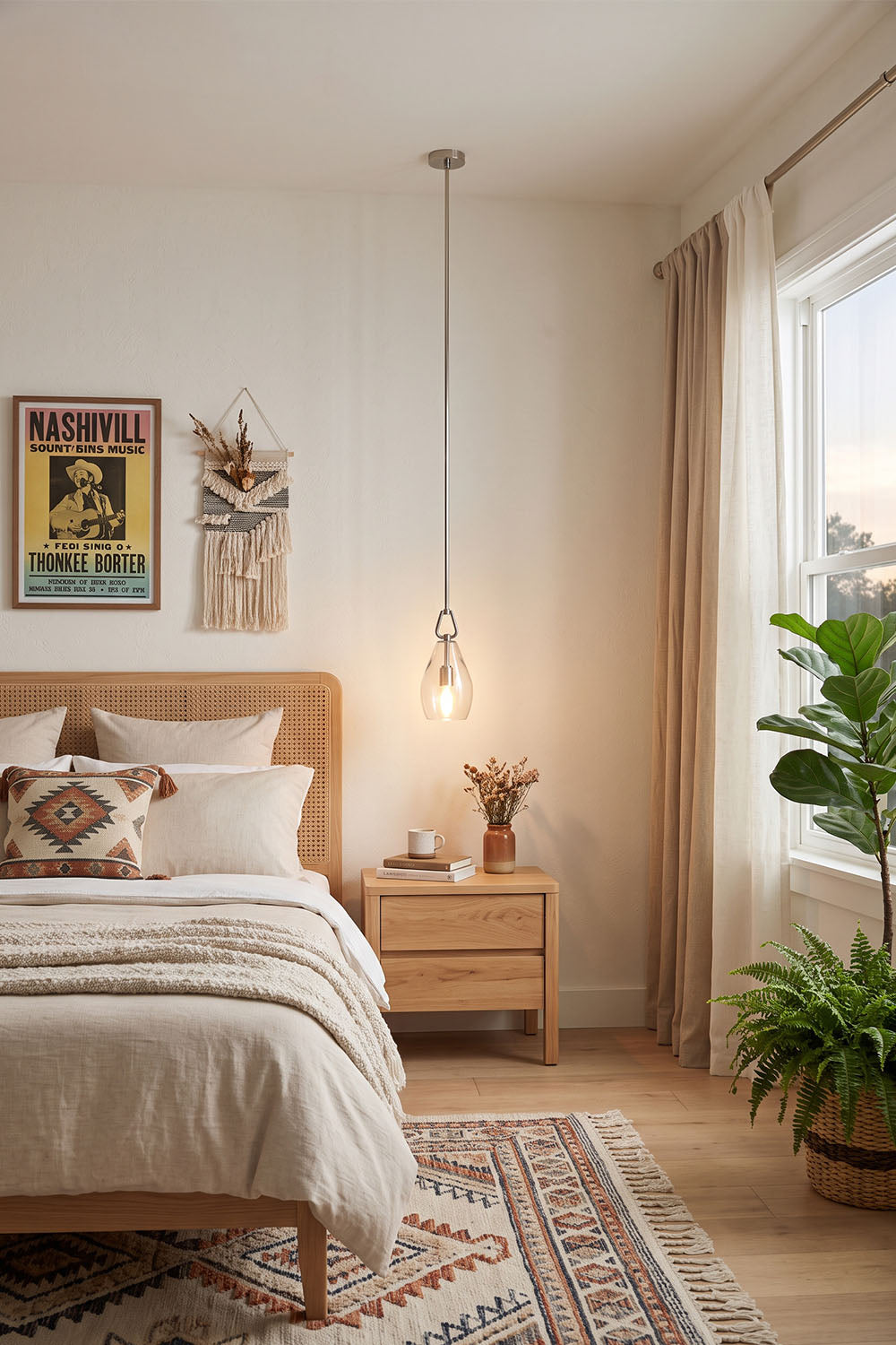 Faucenne Pierced Shade Crystal Spear Wall Lamp | Cut Crystal and Brass | Mounted on a rustic wood wall in a cozy lodge bedroom | Samu Lamp