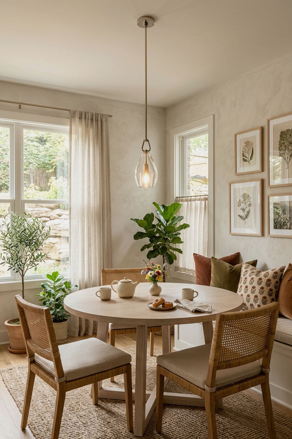 Faucenne Pierced Shade Crystal Spear Wall Lamp | Cut Crystal and Brass | Positioned near a wooden console table with scenic mountain views | Samu Lamp