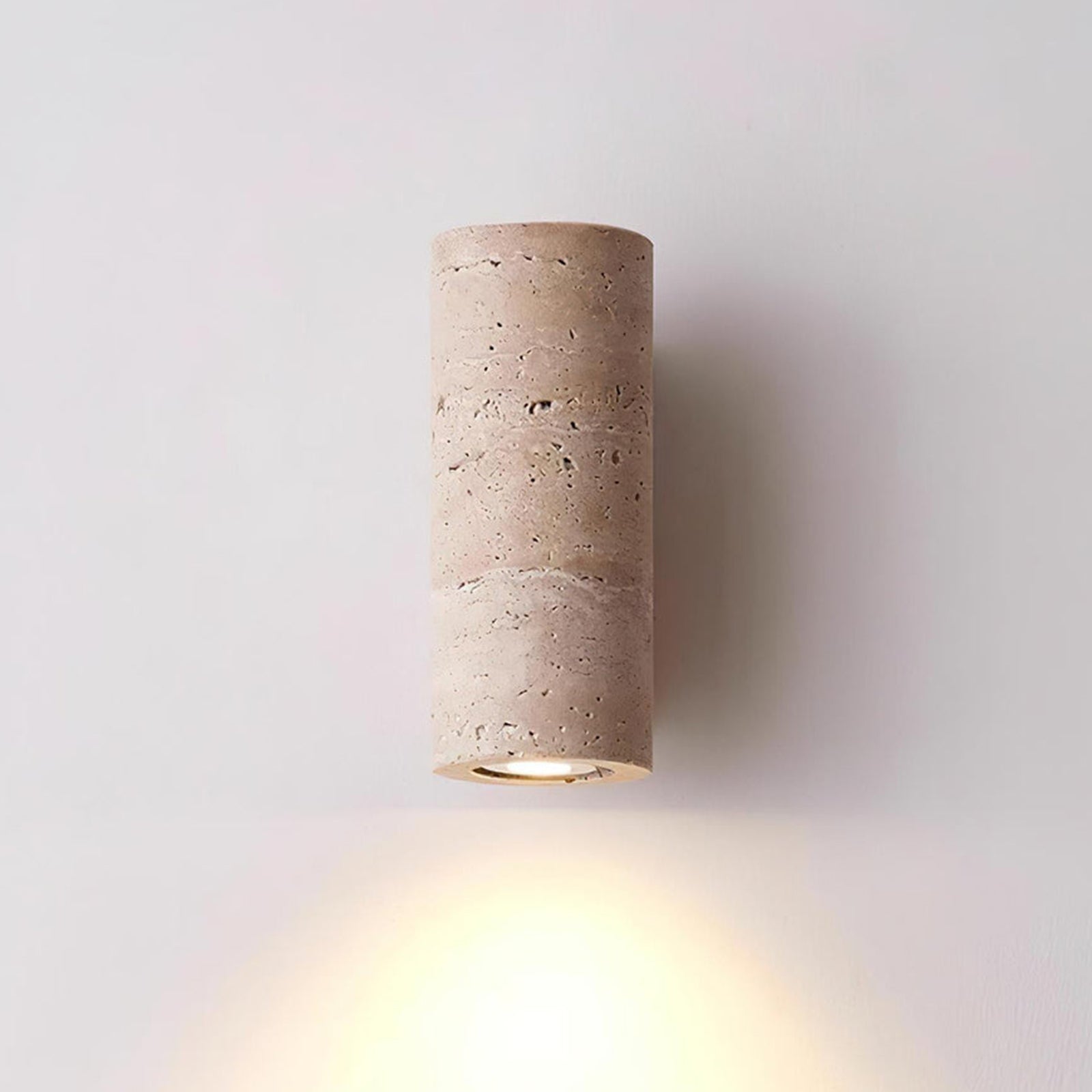 Sculpted Travertine lampshade