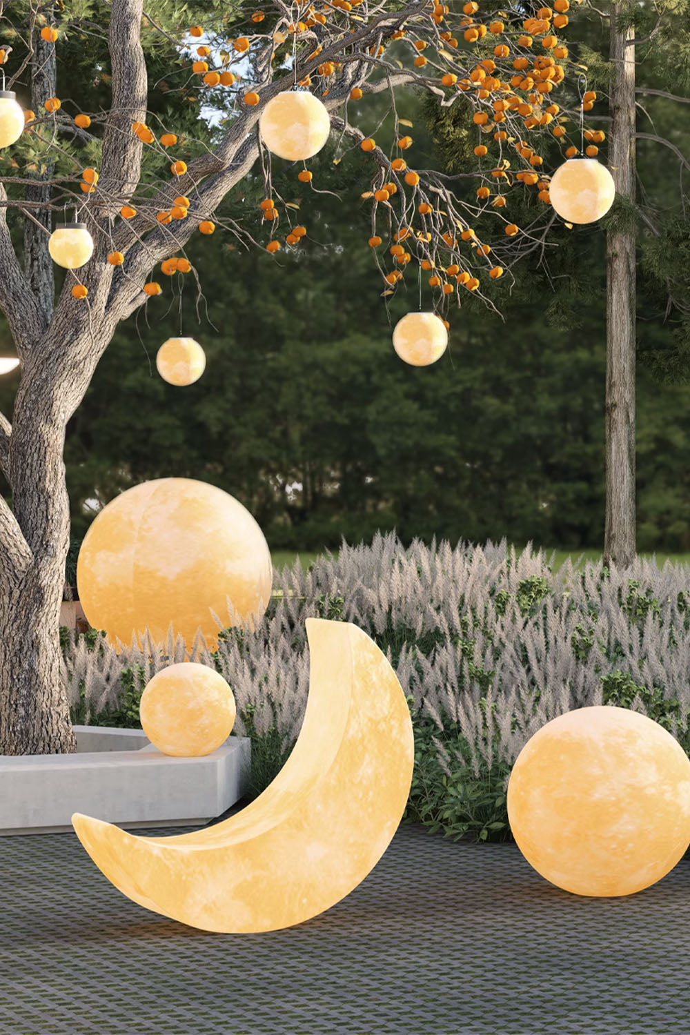 Outdoor Moon Floor Lamp