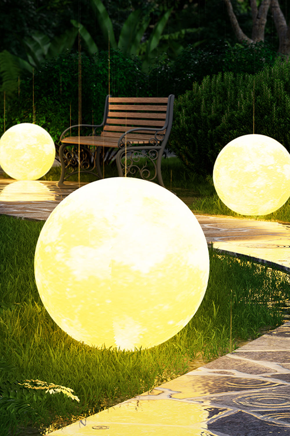 Outdoor Moon Floor Lamp
