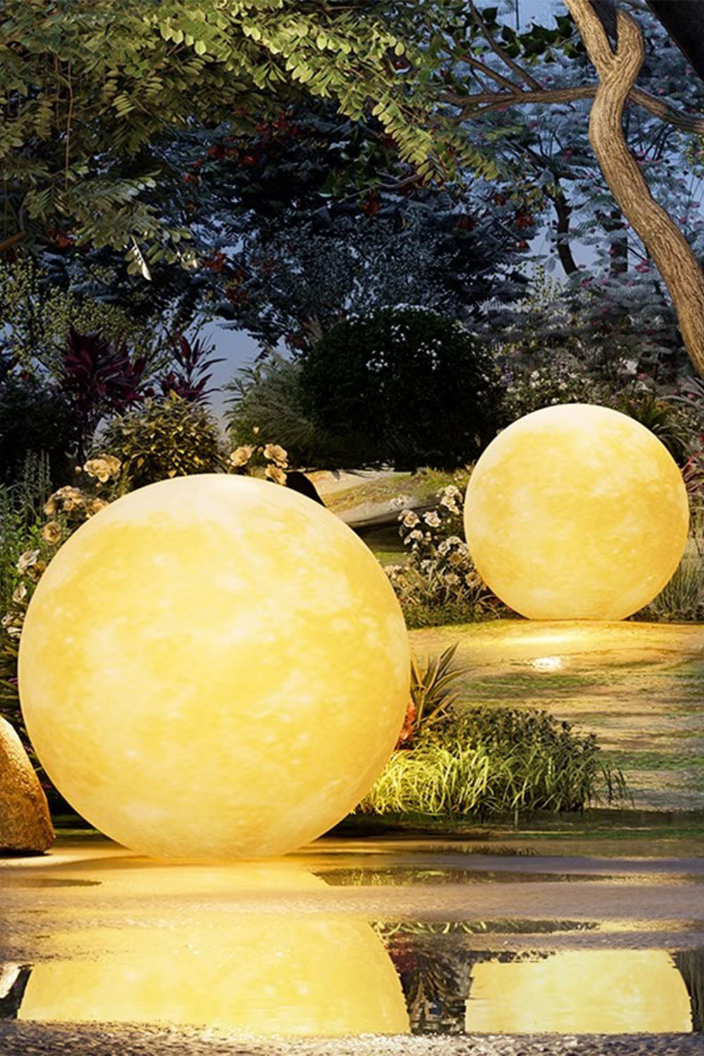 Outdoor Moon Floor Lamp
